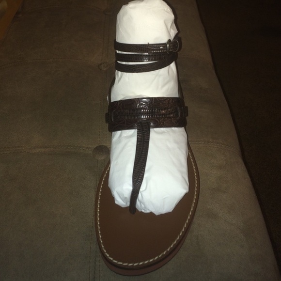 NEW Croc/lizard wrap sandal - Picture 1 of 3